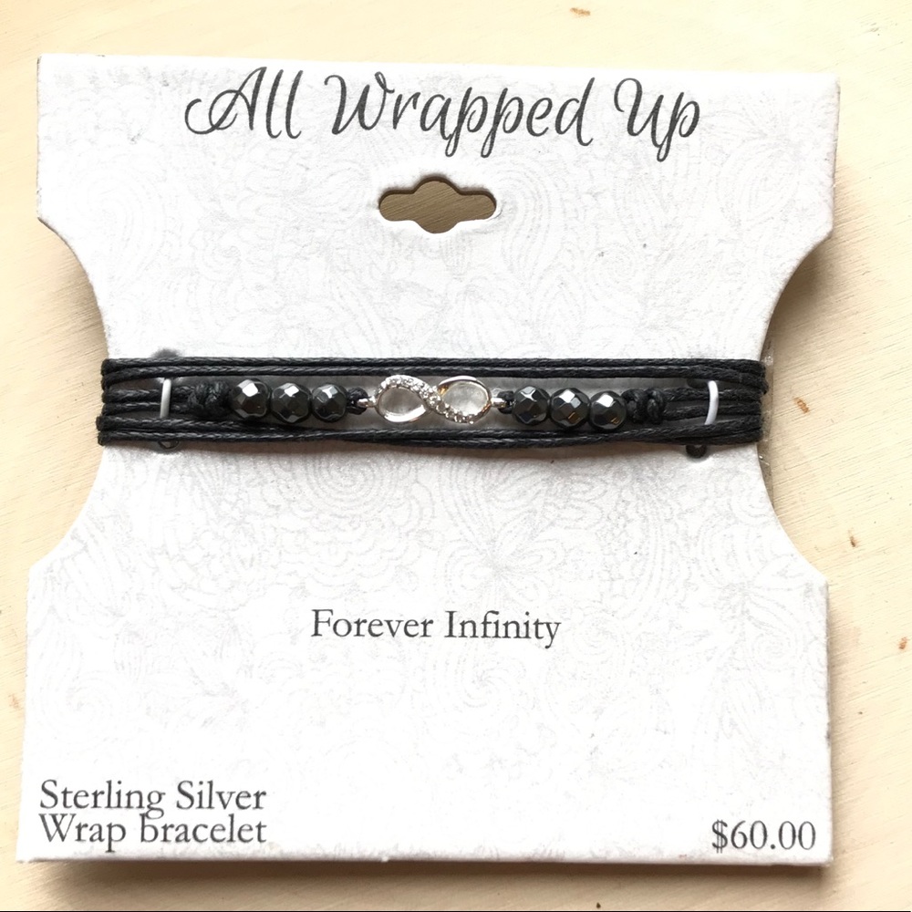 all wrapped up sterling silver infinity bracelet